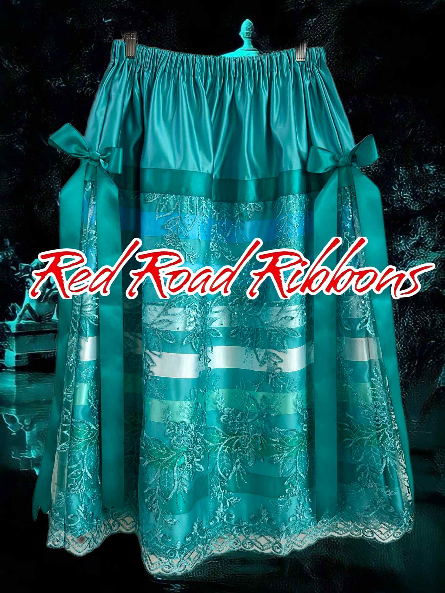 Red Road Ribbon Skirt ~ Overlay